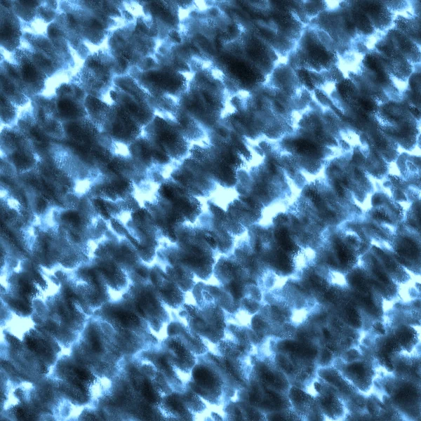 领带染色石炭系无缝图案 水彩画手绘深蓝色海军装饰元素的白色背景 水彩画抽象质感 纺织品 包装纸印刷 — 图库照片