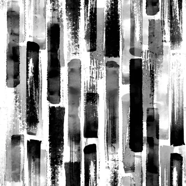 Soyut Grunge Geometrik Şekiller Çağdaş Siyah Beyaz Desensiz Arkaplan Suluboya — Stok fotoğraf