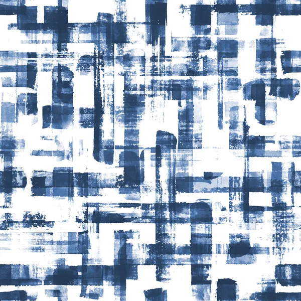 Абстрактный Гранж Крест Геометрические Формы Современного Искусства Синий Цвет Бесшовный — стоковое фото