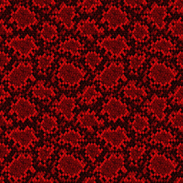 蛇皮のシームレスなパターン 赤と黒の爬虫類の繰り返しのテクスチャ テクスチャヘビの皮ファッショナブルな背景 テキスタイル ファブリック ラッピングのためのファッションとスタイリッシュな動物のプリント — ストック写真