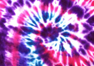 Kravatlı spiral shibori suluboya el beyaz arka planda renkli süsleme elementleri boyadı. Suluboya soyut doku. Tekstil, kumaş, duvar kağıdı baskısı