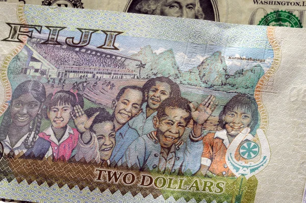Fijian Dollar United States Dollar — Stock Photo, Image