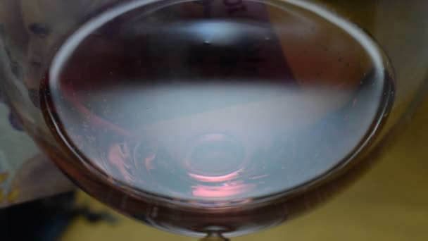一杯阿根廷比索红酒 — 图库视频影像
