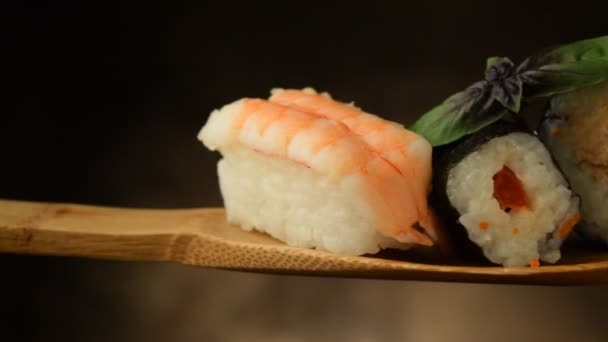 Sushi Plato Japonés — Vídeos de Stock
