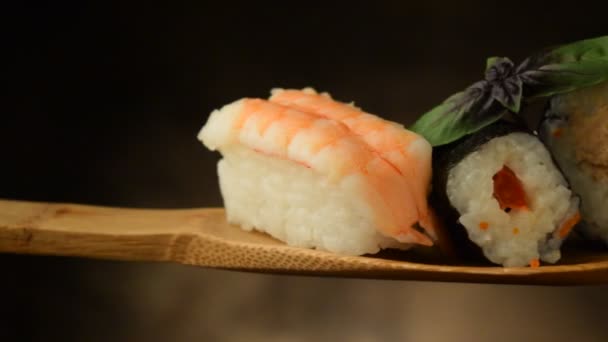 Sushi Piatto Giapponese — Video Stock