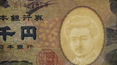 Japon yeni banknotunu kapat.
