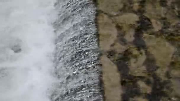 Невеликий Водоспад Гірському Потоці — стокове відео