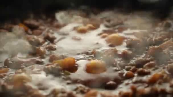 Приготування Фаршу Овочами Соусу — стокове відео