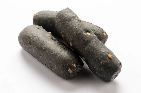 Carbón Grissini Con Semillas Sésamo — Foto de Stock