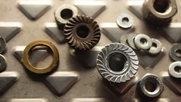 Close Washers Bolts — Stock Video