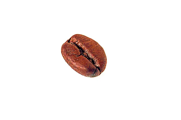 Braune Geröstete Kaffeebohnen Auf Weißem Hintergrund — Stockfoto