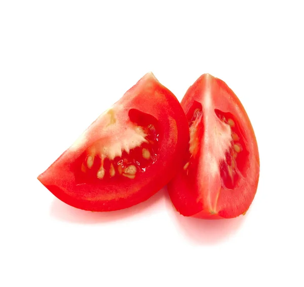 Fresh Sliced Tomato Isolated White Background — Stock Photo, Image