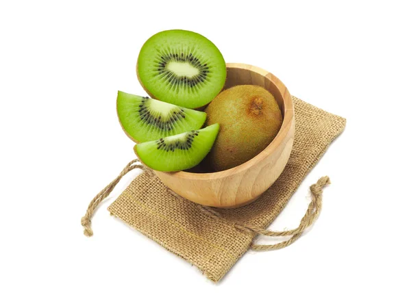 Scheibe Frische Saftige Köstliche Und Gesunde Kiwi Früchte Isoliert Auf — Stockfoto