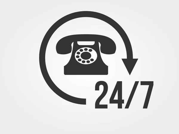 Koncept Ikona Retro Telefon Ikonu Zákaznická Podpora Služby Zákazníkům Call — Stockový vektor
