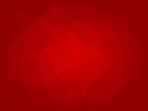 Röd Låg Poly Bakgrund Triangulära Mönster Modern Design Geometriska Tonad — Stock vektor