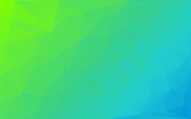 UFO yeşil ve açık mavi degrade düşük Poli arka plan. Üçgen desen, modern tasarım. Geometrik gradyan arka planı, origami stil. İçerik için yer poligonal mozaik şablonu. Vektör