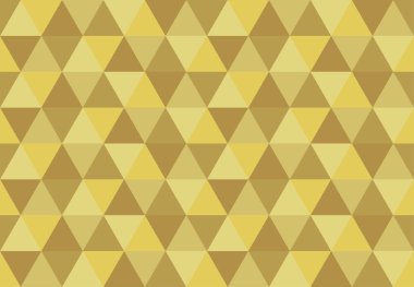 Üçgen seamless modeli. Düşük Poli geometrik arka plan. Altın rengi. Tekstil, afiş, broşür, T-shirt, baskı tasarımı duvar kağıtları. Mozaik şablonu üçgen yaptı. Vektör çizim.