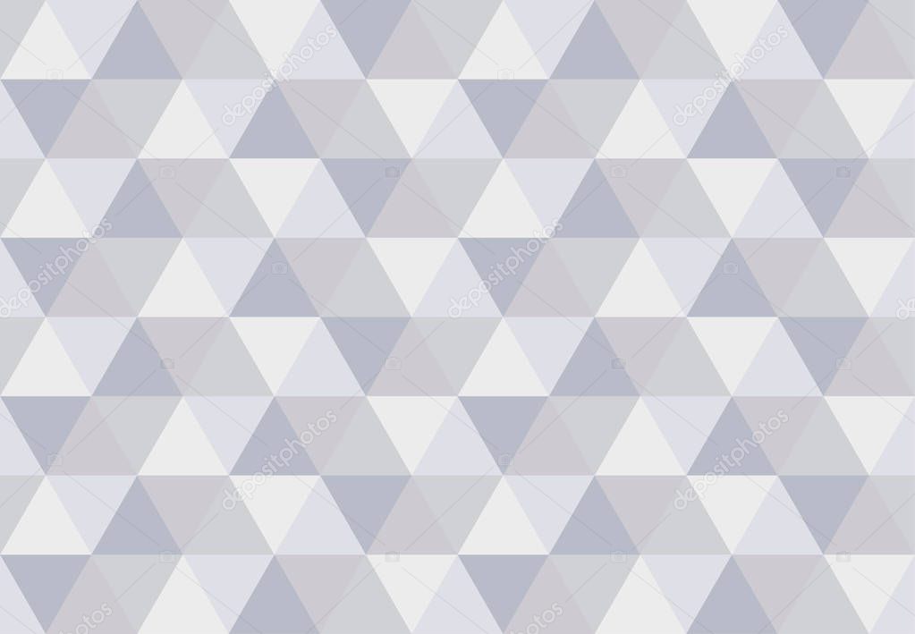 Triangular seamless pattern.Low poly geometric background. Gray and silver colors. Print design for textile, posters, flyers, T-shirts, wallpapers.Mosaic template made of triangles.Vector illustration