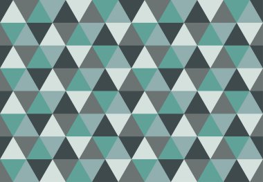 Zarif üçgen seamless modeli. Düşük Poli geometrik arka plan. Yeşil ve gri renkler. Tekstil, afiş, broşür, T-shirt, baskı tasarımı duvar kağıtları. Mozaik şablonu üçgen yaptı. Vektör