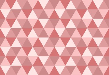 Işık kırmızı üçgen seamless modeli. Düşük Poli geometrik arka plan. Gül, allık, somon rengi. Tekstil, posterler, el ilanları, T-shirt, baskı tasarımı duvar kağıtları. Mozaik şablonu üçgen yaptı. Vektör