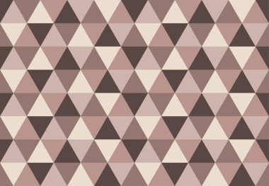 Zarif üçgen seamless modeli. Düşük Poli geometrik arka plan. Bej ve kahverengi renkleri. Tekstil, posterler, el ilanları, T-shirt, baskı tasarımı duvar kağıtları. Mozaik şablonu üçgen yaptı. Vektör çizim