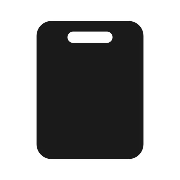 Cutting Board Icon White Background Black Rectangle Kitchen Board Symbol — ストックベクタ