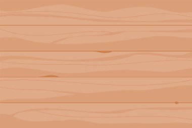 Bej ahşap arka plan. Ahşap masa dokusu. Ahşap çizgili arka plan. Zemin ya da duvar ahşap yüzeyi. Kopya alanı olan ahşap tahta, metin için yer. Boş tahta paneller. Vektör illüstrasyonu.