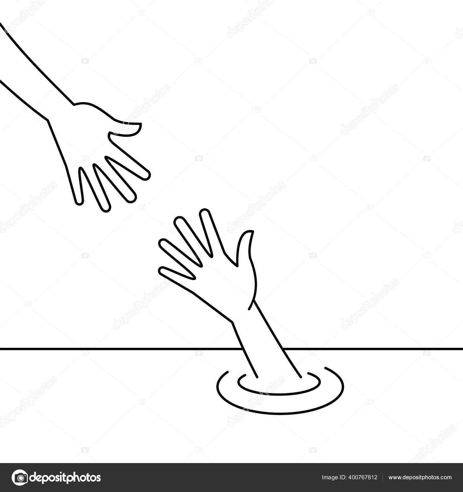 Helping Hands Clip Art Black And White