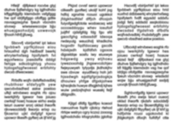 Newspaper columns blurred background. Text defocus illustration. Black and white pattern.
