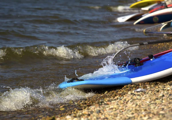 Windsurf Junto Mar Las Olas —  Fotos de Stock