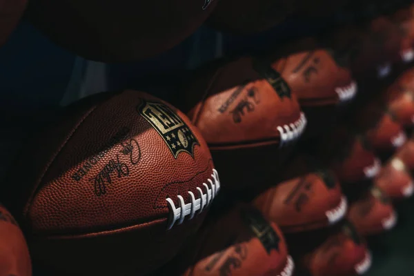 Nueva York Mayo 2018 Filas Pelotas Fútbol Americano Nfl Experiencia — Foto de Stock