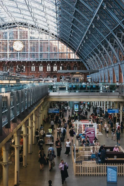 London Verenigd Koninkrijk Juli 2018 Interieur Van Pancras Station Weergave — Stockfoto