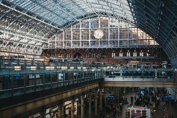 Londýn Července 2018 Interiér Pancras Stanice Pohled Shora Pancras Jedním — Stock fotografie