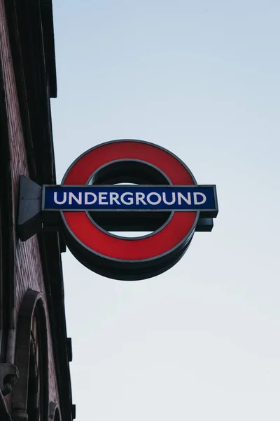 London Großbritannien Juli 2018 Londons Bahn Schild Der Bahn Station — Stockfoto