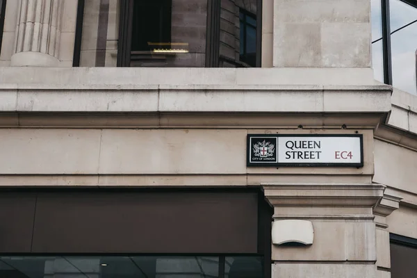 London Großbritannien Juli 2018 Straßenschild Einer Seite Eines Gebäudes Der — Stockfoto
