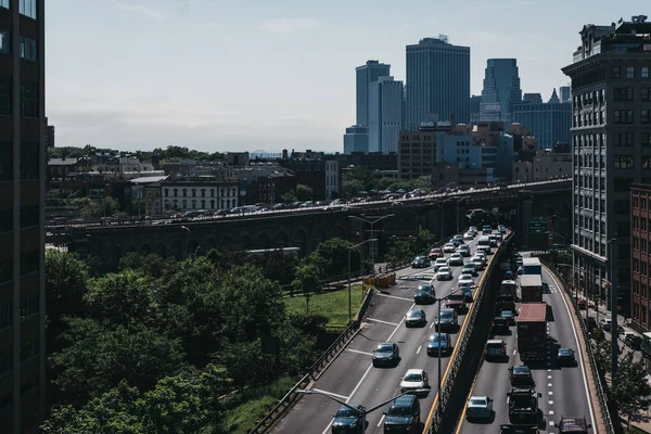 Nova York Eua Maio 2018 Tráfego Rua Brooklyn Nova York — Fotografia de Stock