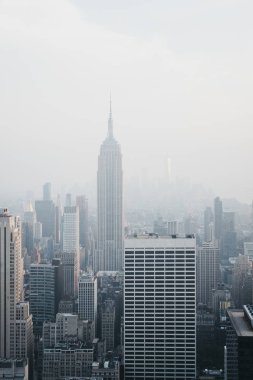 Havadan görünümü New York manzarası ve konumlar. New York dünyanın en çok ziyaret edilen şehirlerinden biridir.