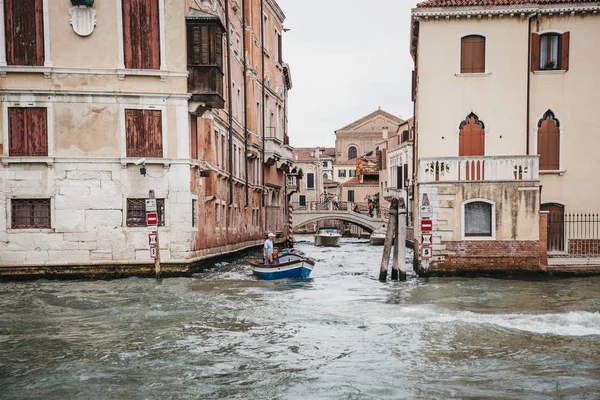 Venise Italie Juillet 2017 Bateaux Sur Grand Canal Venise Avec — Photo