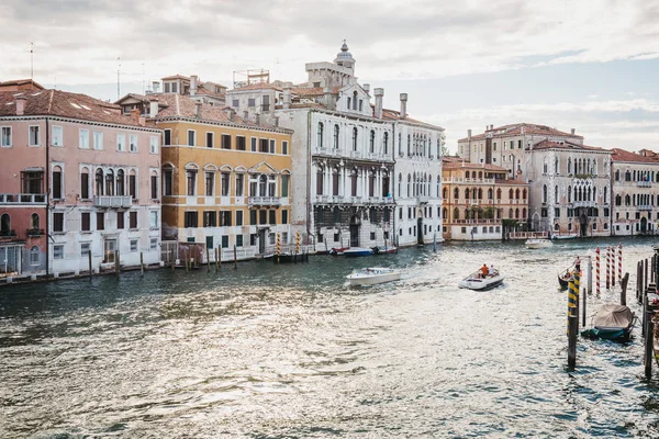 Venise Italie Juillet 2017 Bateaux Sur Grand Canal Venise Avec — Photo