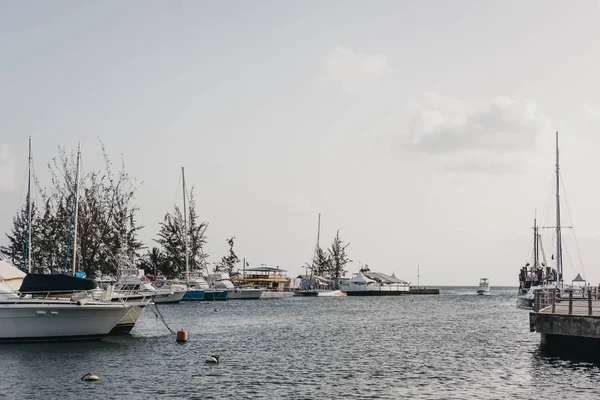 Bridgetown Barbade Juin 2018 Bateaux Yachts Amarrés Sur Les Quais — Photo