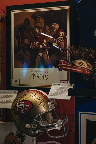 Nueva York Mayo 2018 Nfl Memorabilia Exhibición Nfl Experience Times — Foto de Stock