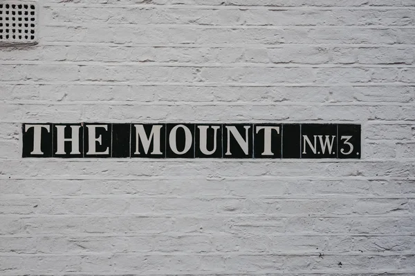 London August 2018 Street Name Sign Mount Hampstead London Hampstead — Stock Photo, Image