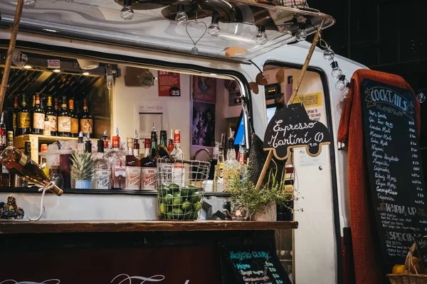 London November 2018 Bar Drinks Truck Stand Mercato Metropolitano Dem — Stockfoto