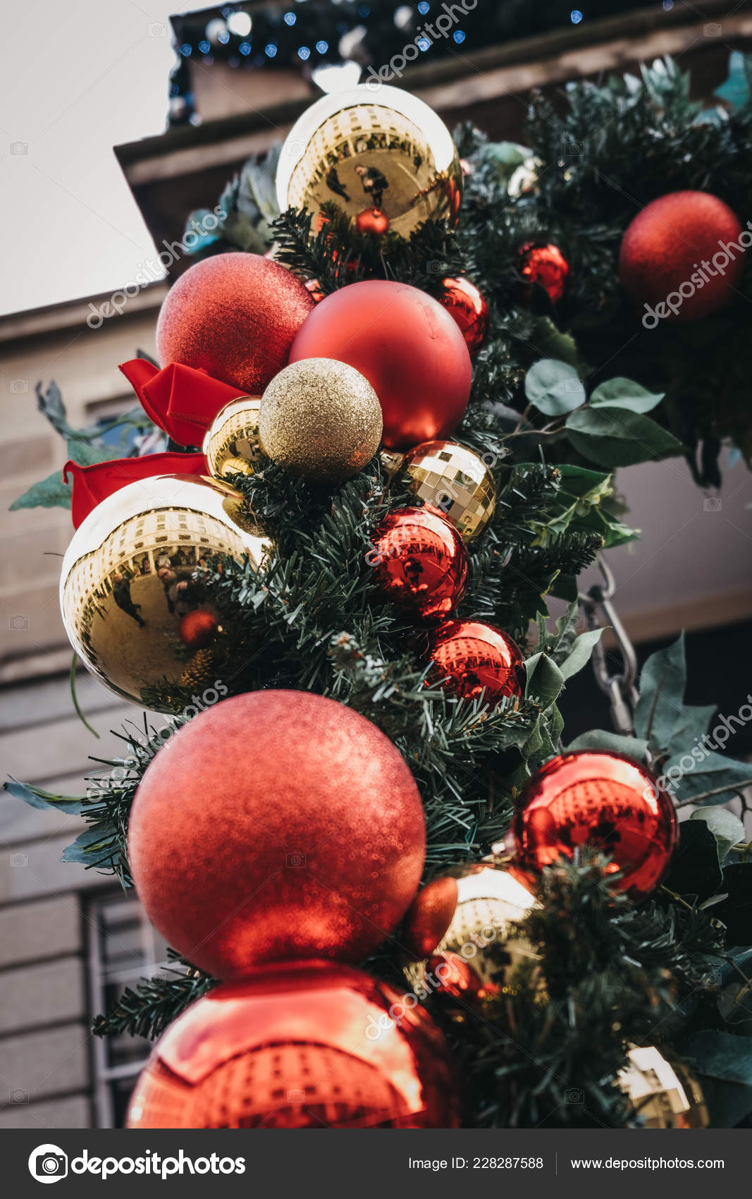 Boules De Noël Au Marché De Covent Garden Londres Royaume