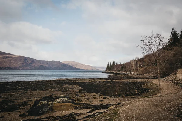 在一个晴朗的春日 苏格兰威廉堡 Loch Eil 的景色 — 图库照片
