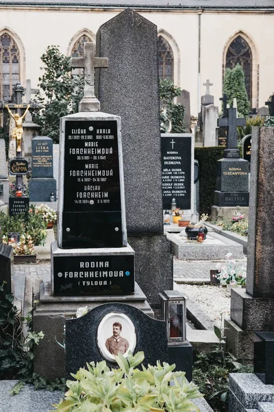 Praga República Checa Agosto 2018 Cementerio Vysehrad Cerca Basílica San — Foto de Stock