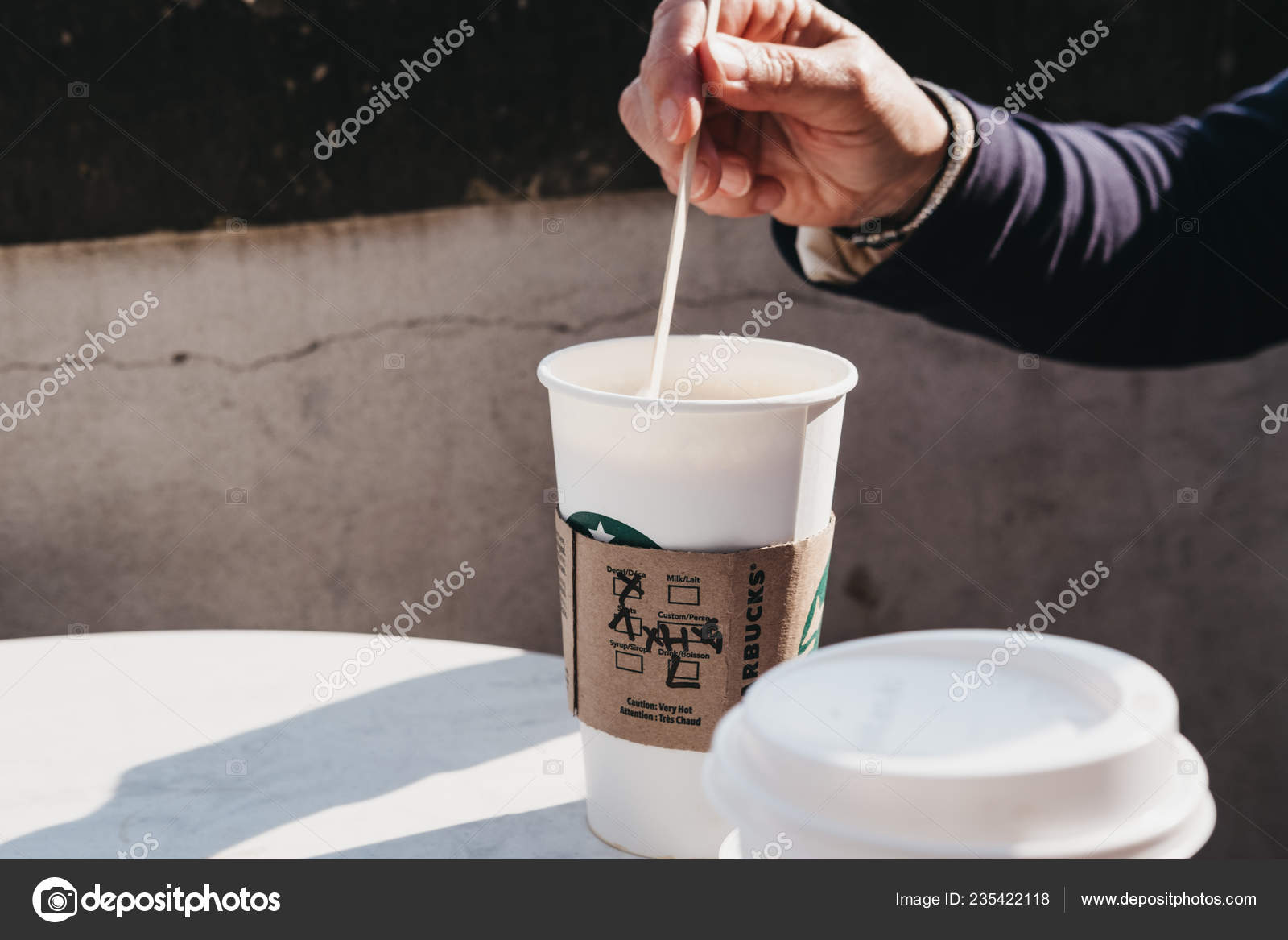 Prague Czech Republic August 2018 Starbucks Iced Coffee Cream