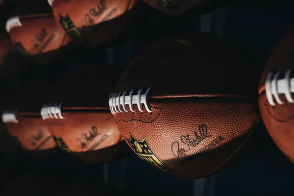 Nueva York Mayo 2018 Filas Pelotas Fútbol Americano Nfl Experiencia — Foto de Stock