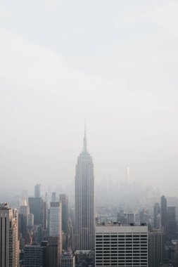 Havadan görünümü New York manzarası ve konumlar. New York dünyanın en çok ziyaret edilen şehirlerinden biridir.