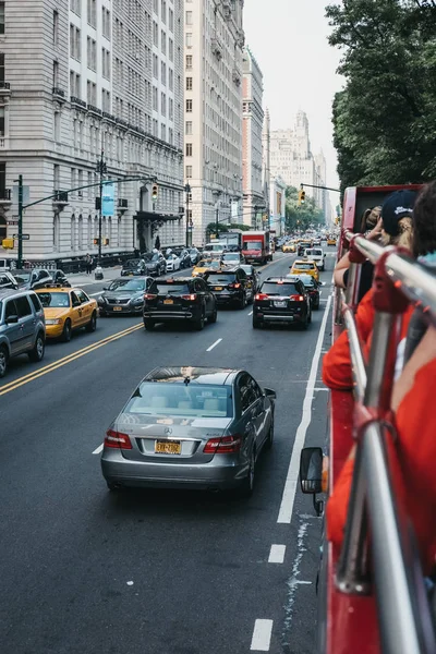 Nova York Eua Maio 2018 Vista Central Park West Ônibus — Fotografia de Stock